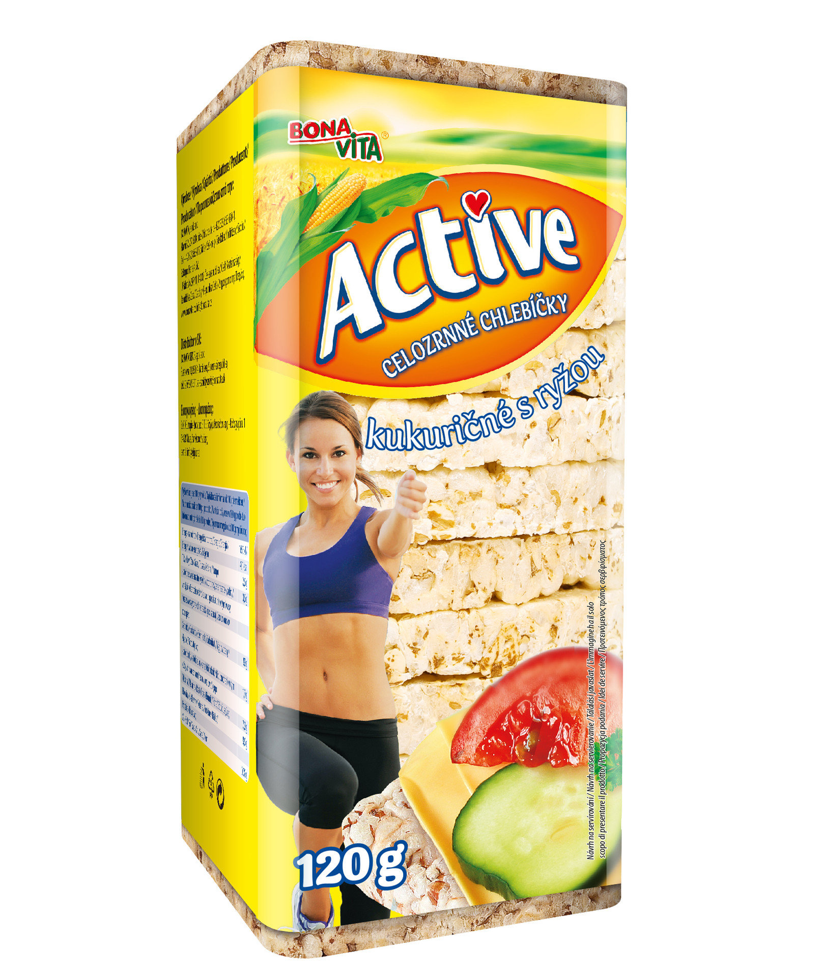 Bona Vita Active celozrnné chlebíčky 120g kukuričné s ryžou